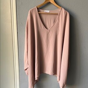 First Love Pink V-Neck Blouse